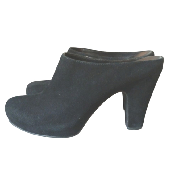 Cordani Black Suede Mule Heels Women's size 7 - Picture 6 of 12